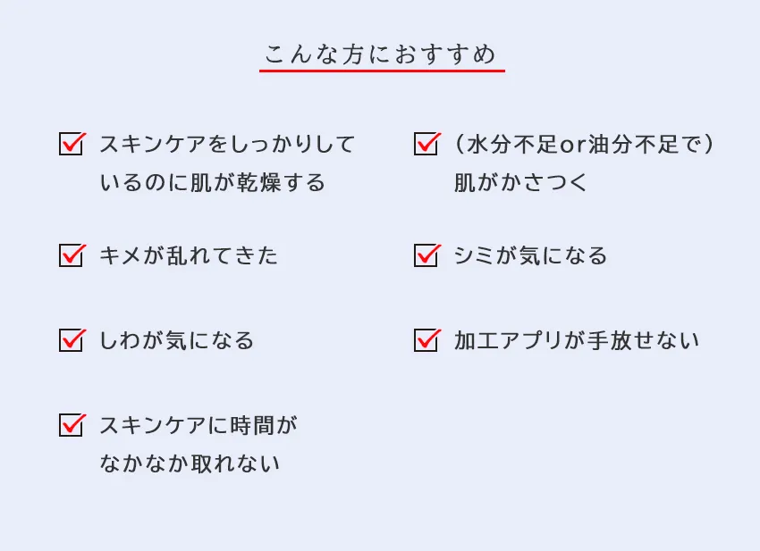 ベーシックトライアルキットこんな方におすすめ