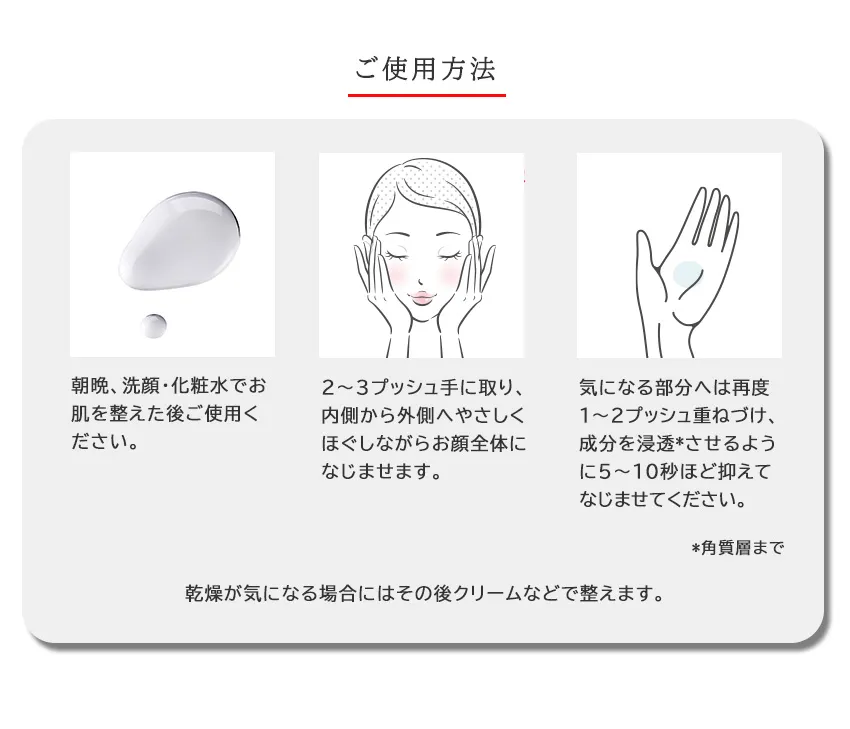 スピラコレッタWTエッセンスSP 45mL 使用方法と適量の説明